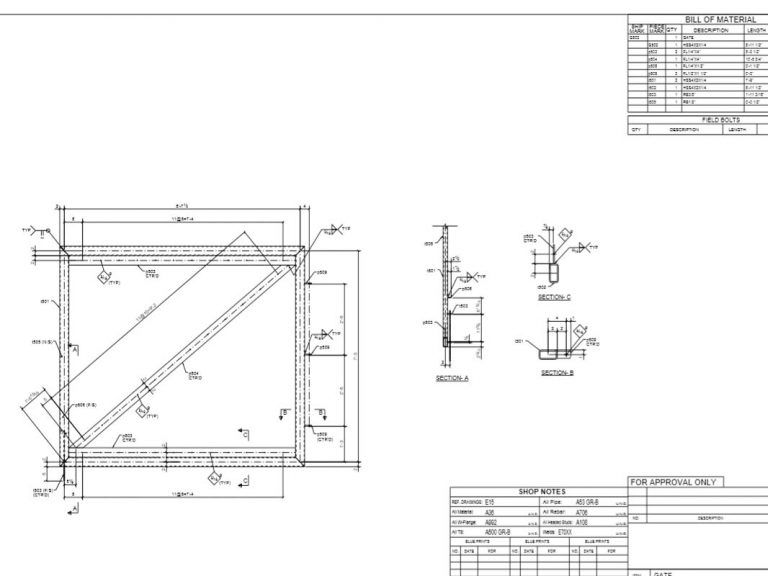 Trash Enclosure Gate & Ladder | Welcome to Steel Detailing Firm - (SDF)